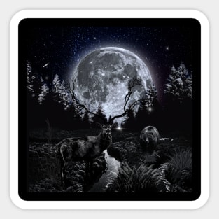 Night in the Forest Sticker